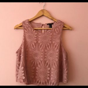 pastel pink crop top